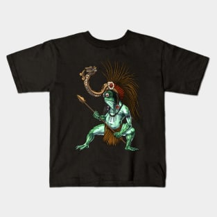 Aztec Warrior Deity Cueyatl Kids T-Shirt